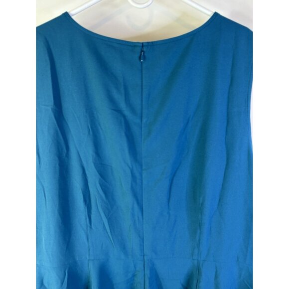 New Lane Bryant Sleevless Wide Leg Jumpsuit Pant Suit Blue - Picture 7 of 7